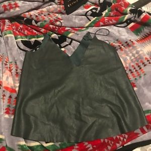 ZARA FAUX LEATHER CAMI